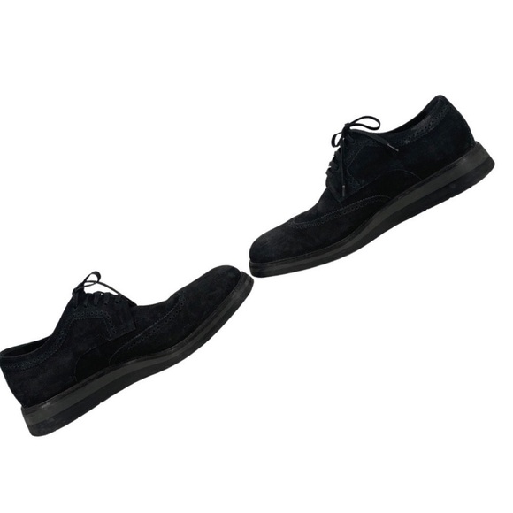 Vince Men’s Stamped Suede Pryce Wingtip Oxford Shoes in Charcoal Size 8.5 - Picture 7 of 11